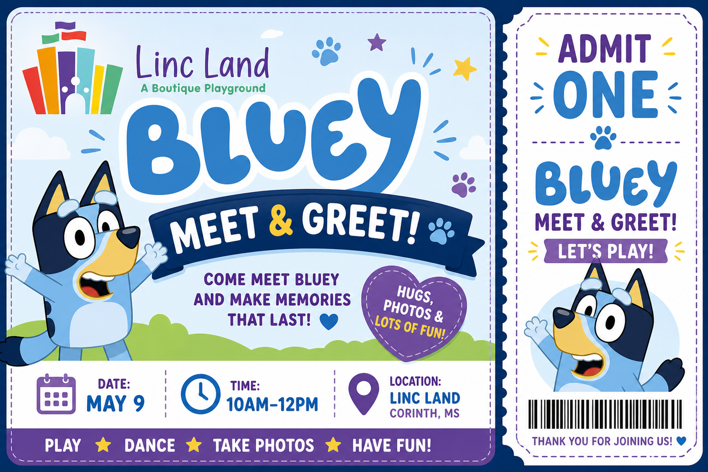 Bluey Meet & Greet May 9th